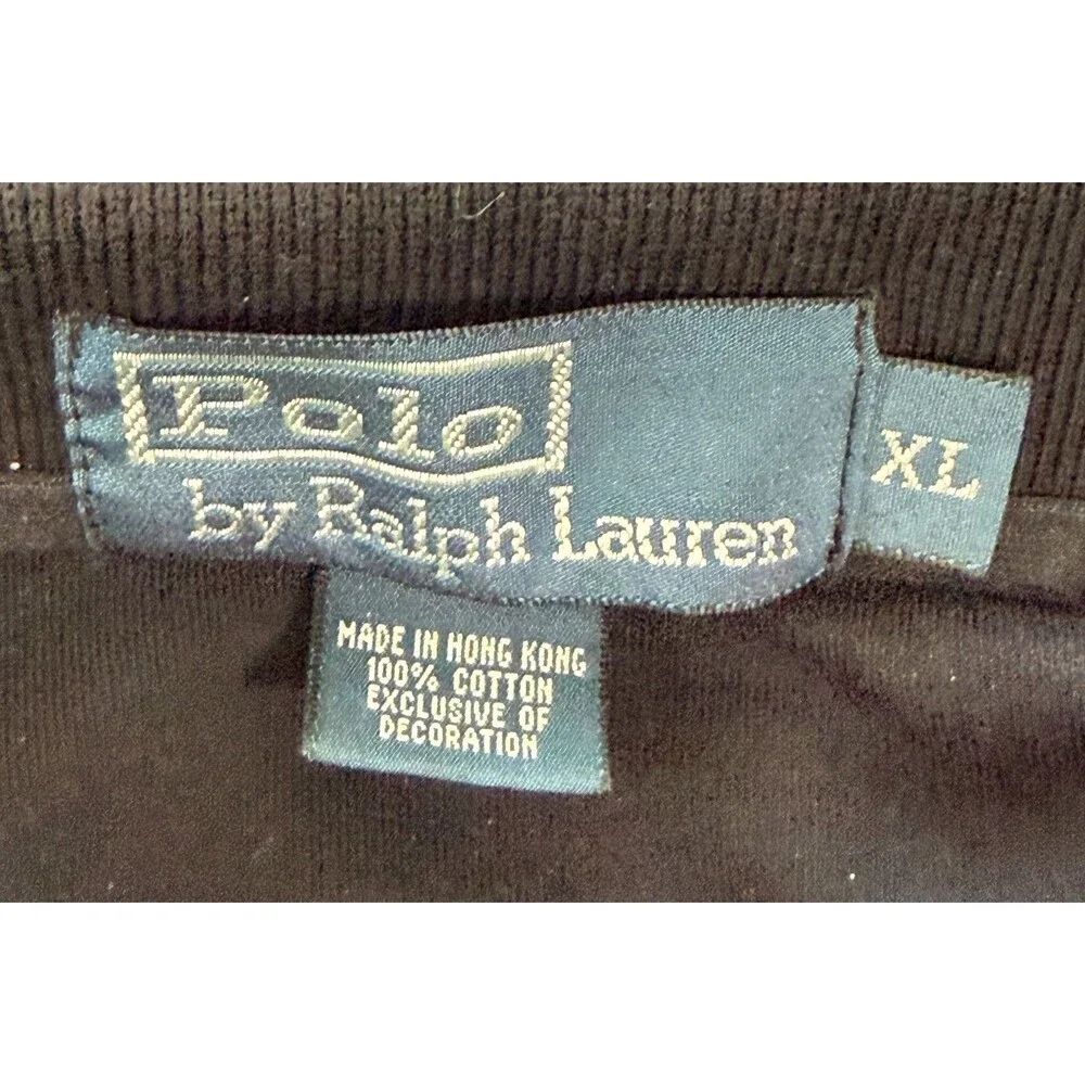 Polo by Ralph Lauren Casual Collared Black Polo Shirt Mens‎ Size XL Red Pony